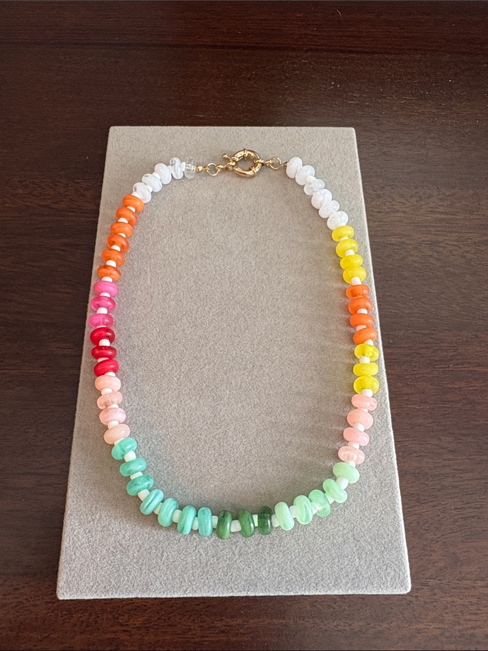 Colorful Multicolor Beaded Necklace - Women Jewelry - Picture 10 of 16